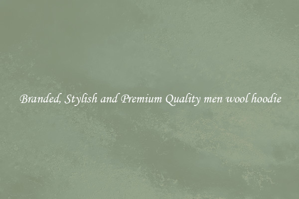 Branded, Stylish and Premium Quality men wool hoodie