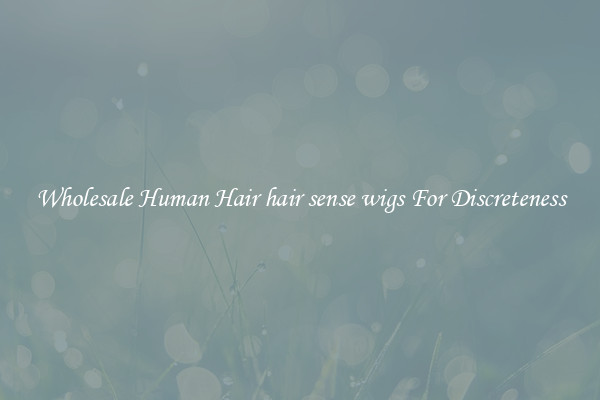Wholesale Human Hair hair sense wigs For Discreteness