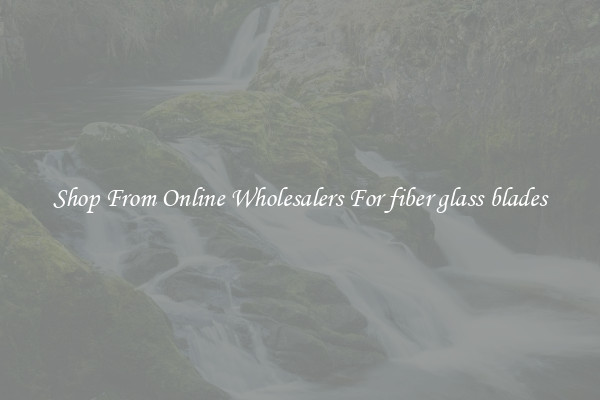 Shop From Online Wholesalers For fiber glass blades