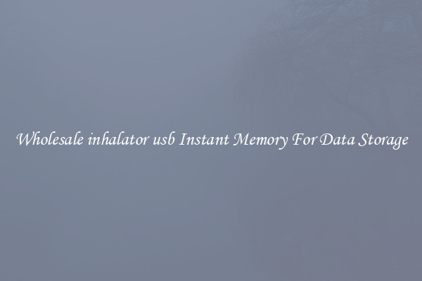 Wholesale inhalator usb Instant Memory For Data Storage
