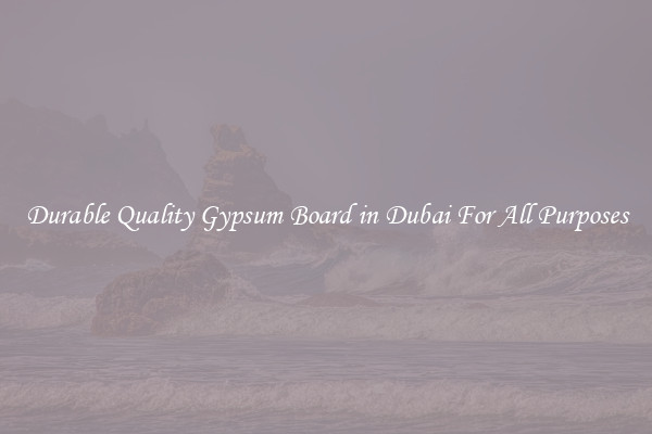 Durable Quality Gypsum Board in Dubai For All Purposes