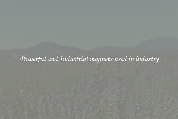 Powerful and Industrial magnets used in industry