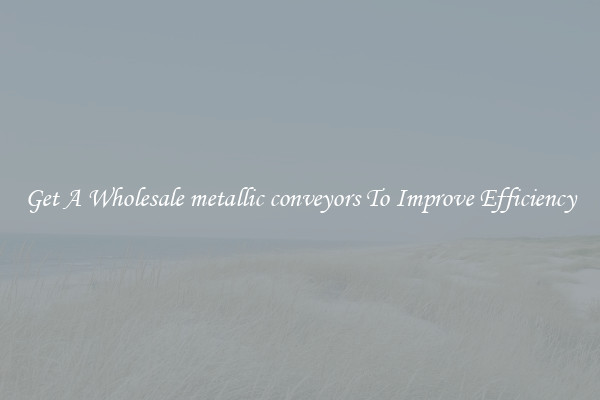 Get A Wholesale metallic conveyors To Improve Efficiency