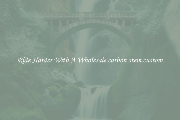 Ride Harder With A Wholesale carbon stem custom