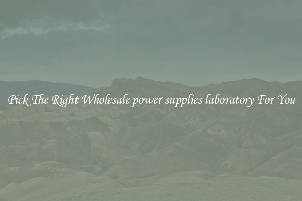 Pick The Right Wholesale power supplies laboratory For You